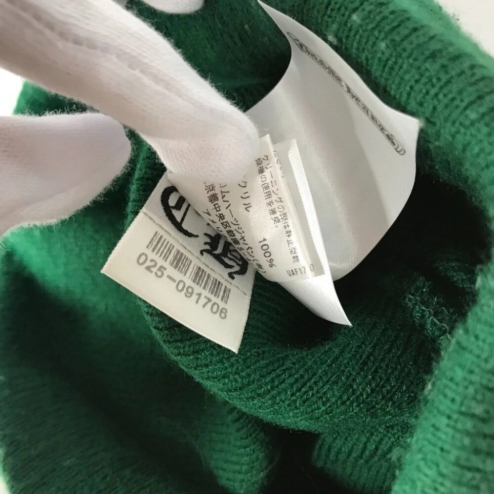 CHROME HEARTS Matty Boy beanie hat knit hat knit cap Knit hat acrylic Green - Picture 10 of 10